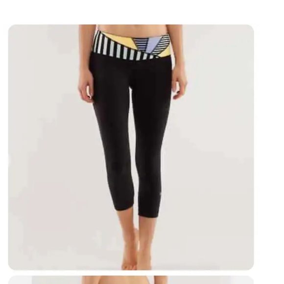 Lululemon capri legging stripes size 6 - Picture 1 of 7